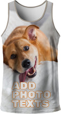 Custom Tank Top All Over Printed Tank Tops Personalized Photo Tank Top Sleeveless Shirts for Men