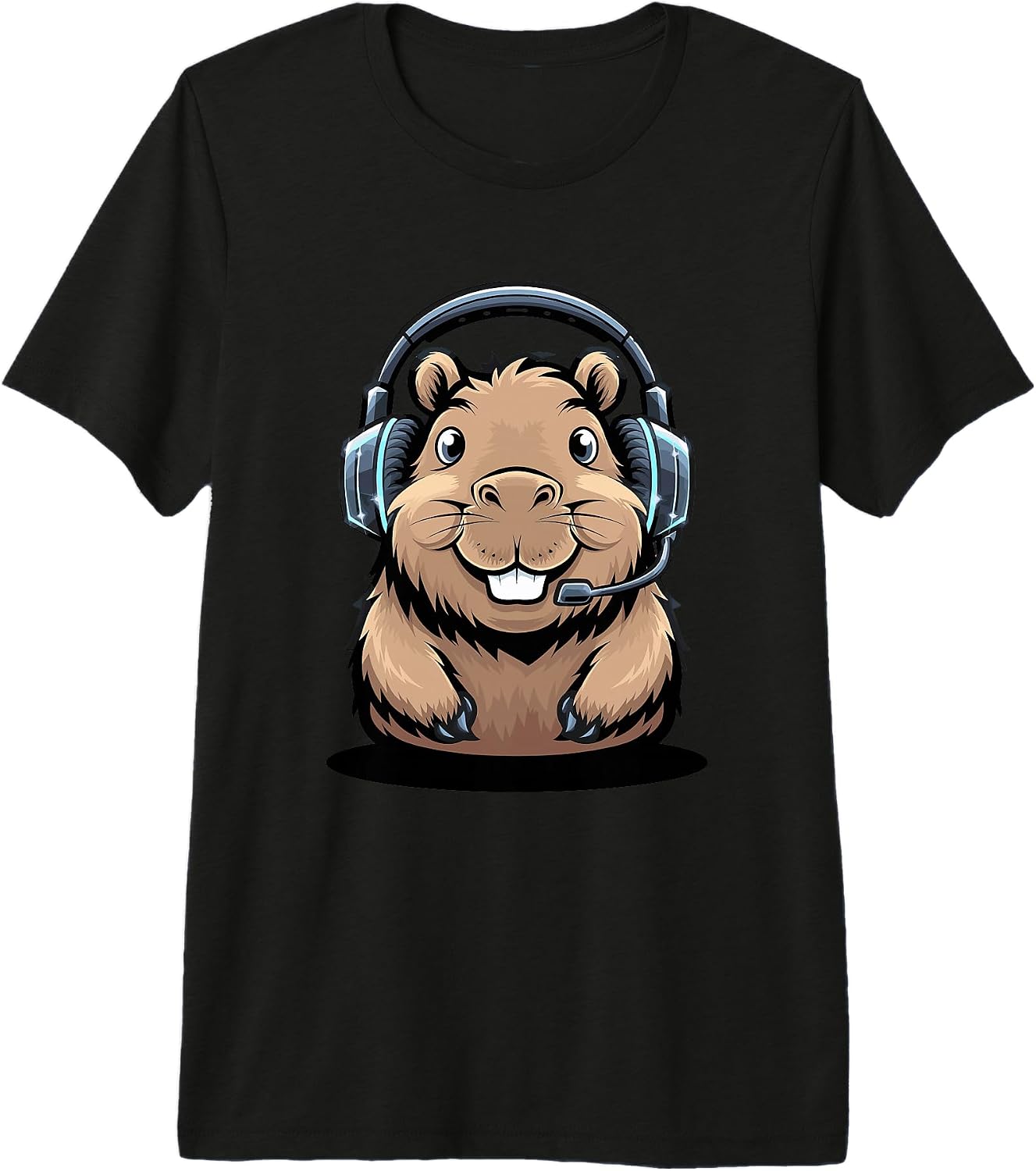 Capybara Gamer Headset Streaming Vibes Squad