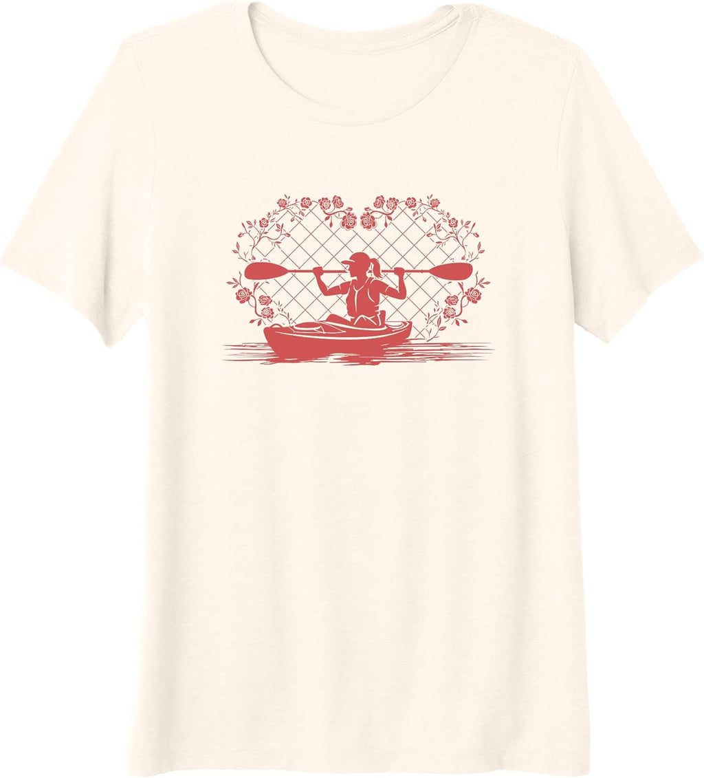 Vintage Floral Style Kayak Paddling For Women