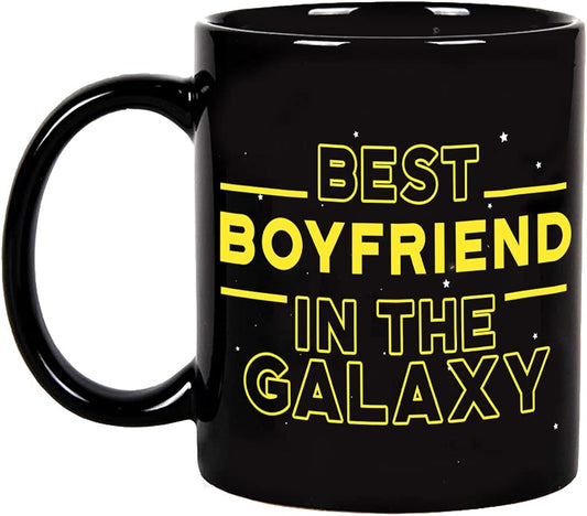 Fatbaby Best Boyfriend in the Galaxy Coffee Mug - Funny Valentine's Day Gift, 11 oz