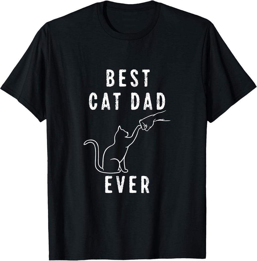 Best Cat Dad Ever Cat Daddy Paw Fist Bump Meow T-Shirt