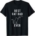 Best Cat Dad Ever Cat Daddy Paw Fist Bump Meow T-Shirt