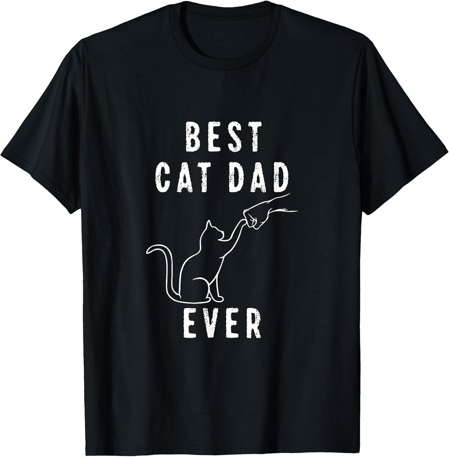 Best Cat Dad Ever Cat Daddy Paw Fist Bump Meow T-Shirt