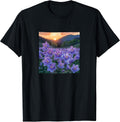 Columbine Flower Field Beautiful Sunset Merch