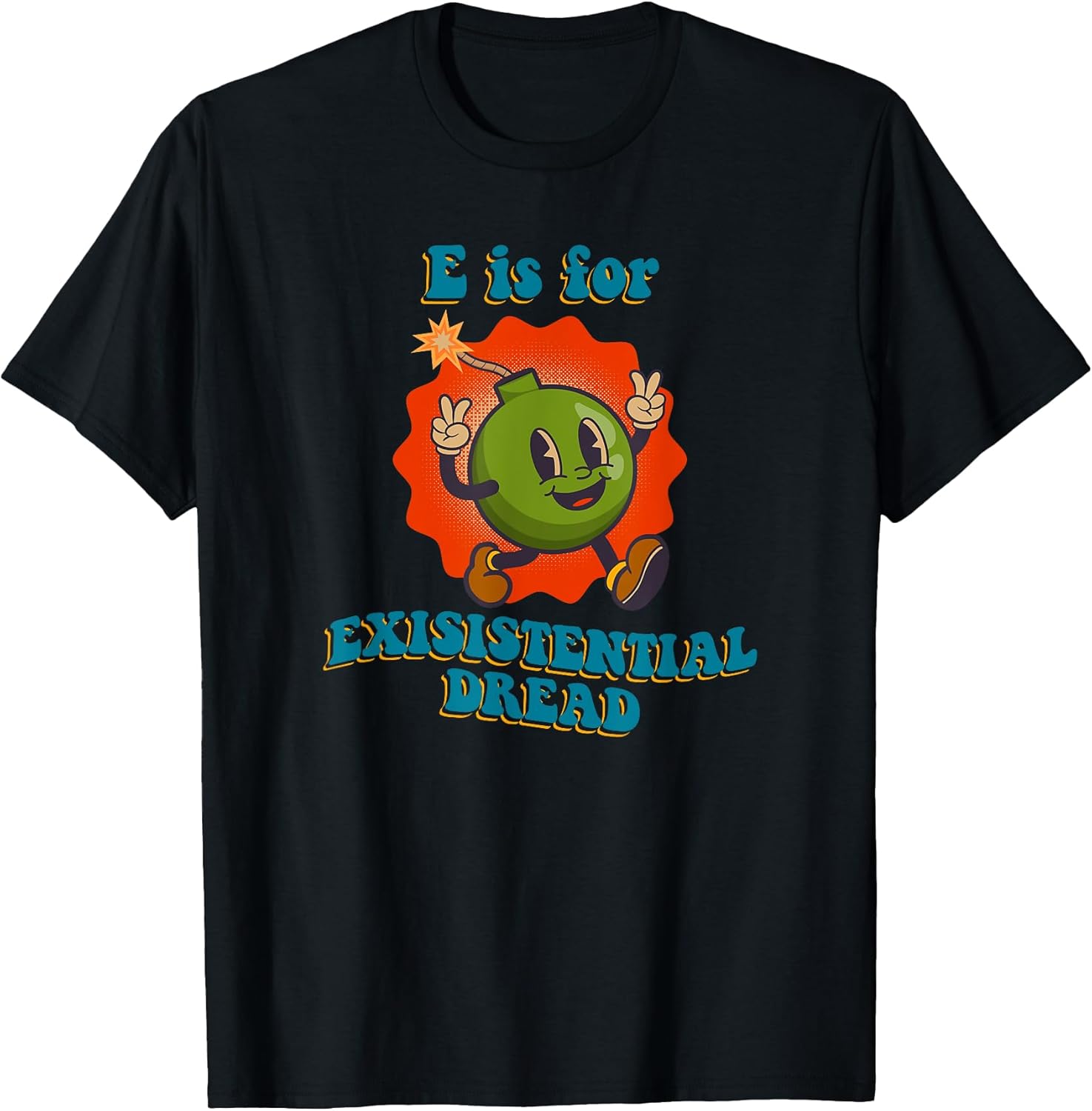 E is for Existential Dread Retro Toon Bomb