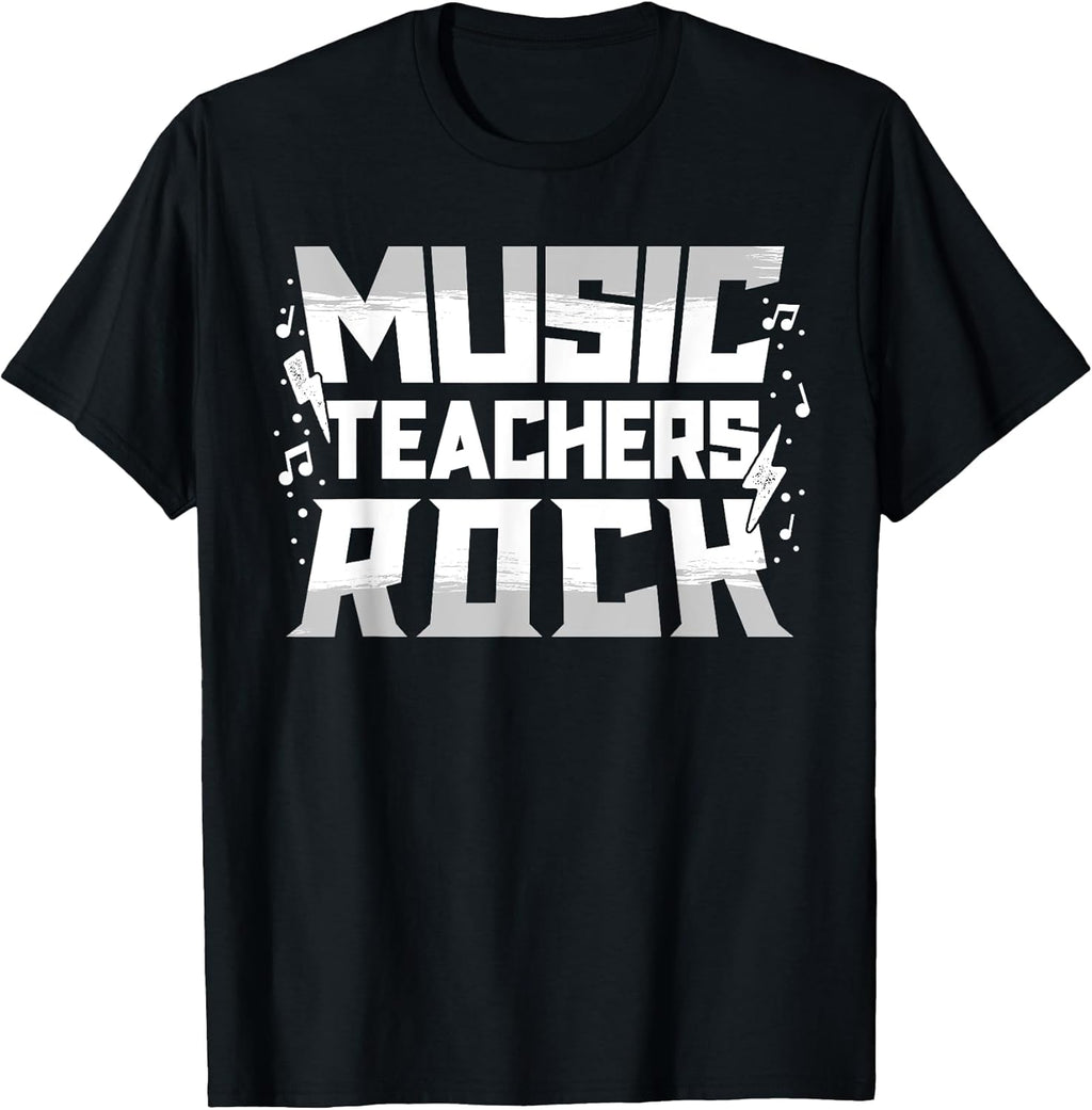 Music Teachers Rock School Appreciation Gift Choir Band Men Women Girls Kids T-Shirt