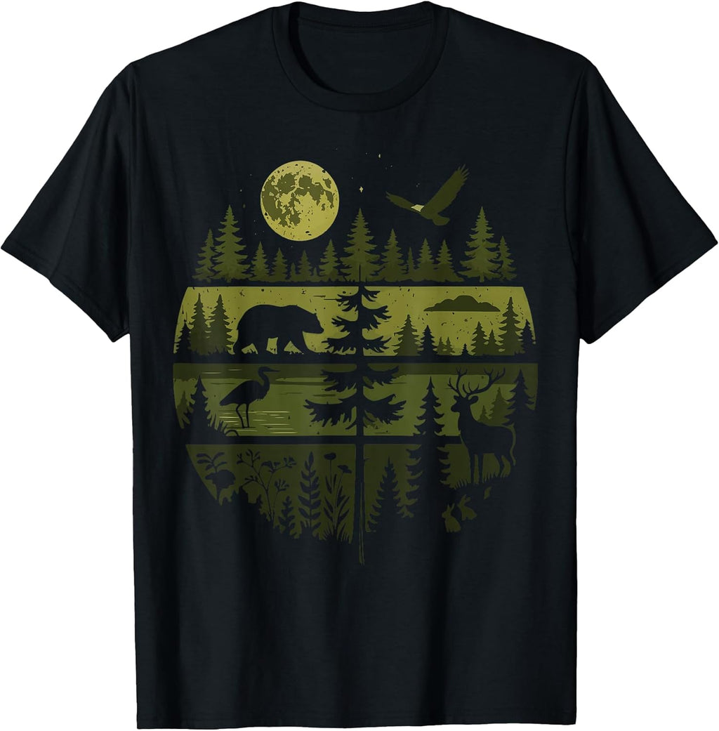 Camping Forest Hiking Nature Vintage