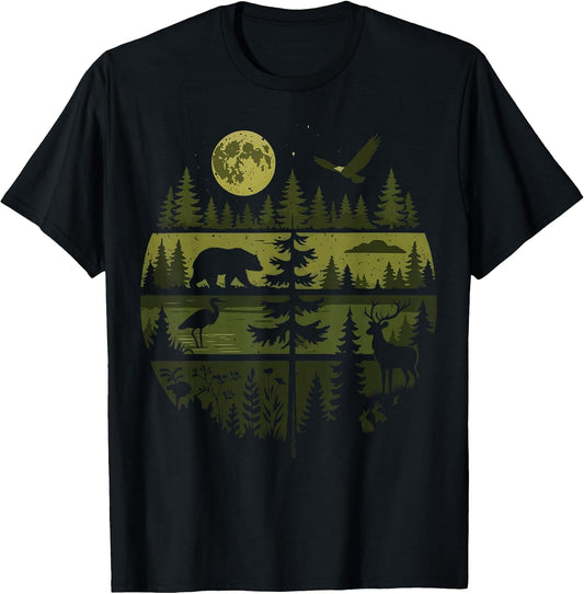Camping Forest Hiking Nature Vintage