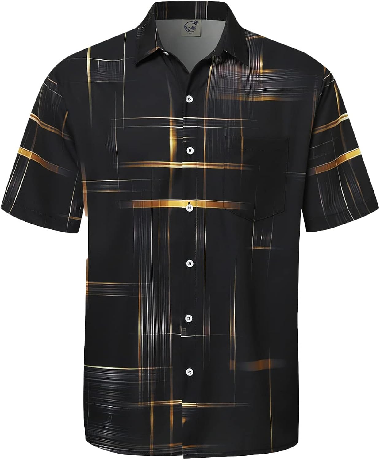 Men's Hawaiian Shirt Short Sleeves Printed Button Down Summer Beach Casual Shirts