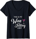 Funny Tee Graphic M23T This Is My Wine Tasting Shi
