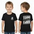 Toddler Boy 3rd Birthday Shirt, 3 Year Old Short Sleeve 2-Sided Print Cotton T-Shirt 3T