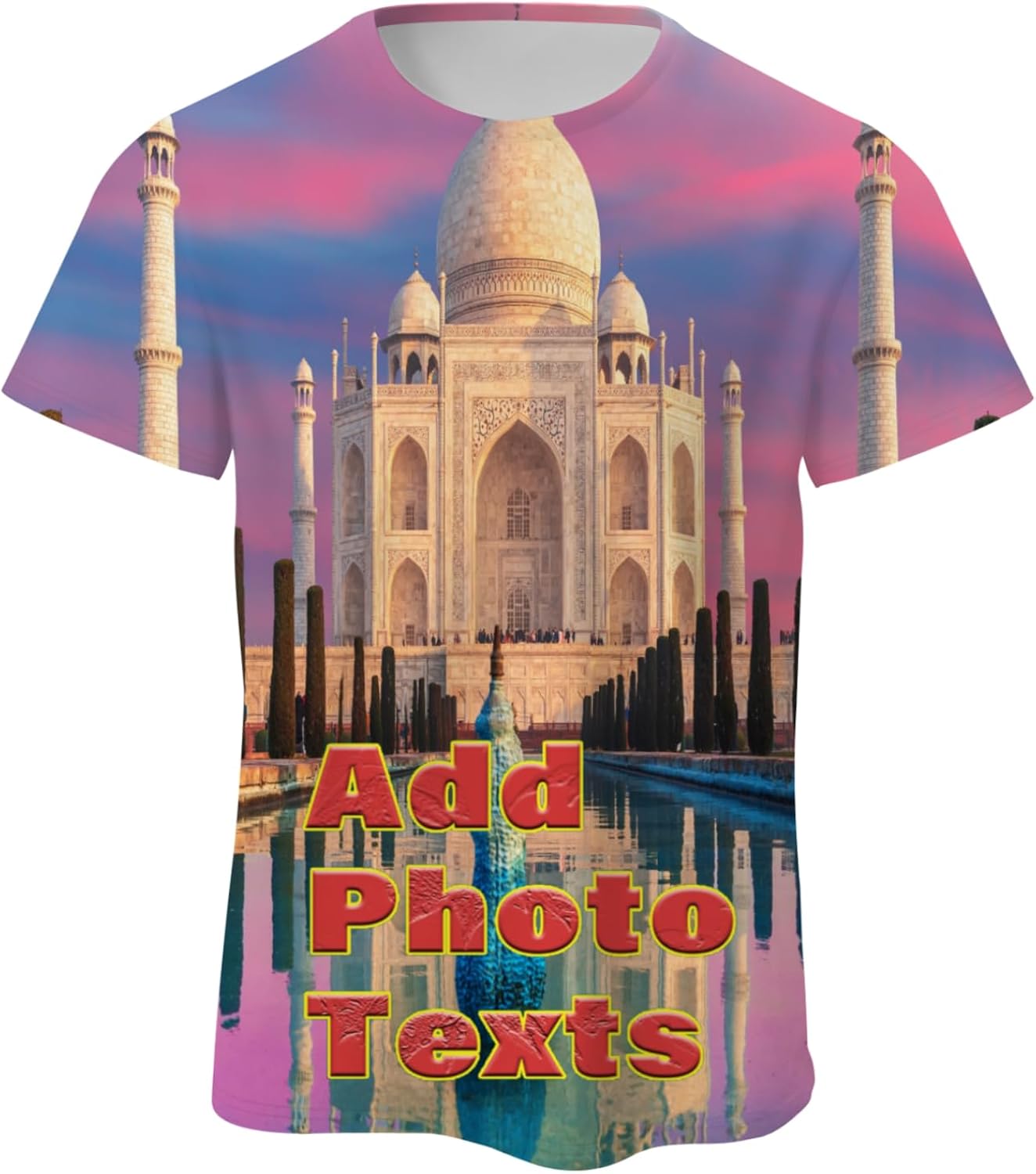 Custom T-Shirts with Photo All Over Printed Shirts Summer Novelty T-Shirts for Men Women