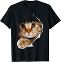 Cat Shirt, Cat Tshirt, Cat Torn Cloth Shirt, Kitten,Kitty T-Shirt