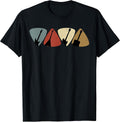 Retro Vintage Guitar Pick Player Guitarist Bassist Musician T-Shirt Small