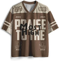 Christian Graphic Tees Oversized T-Shirt Novelty Women Men All-Over Print Mesh Jersey Praise to The Most High