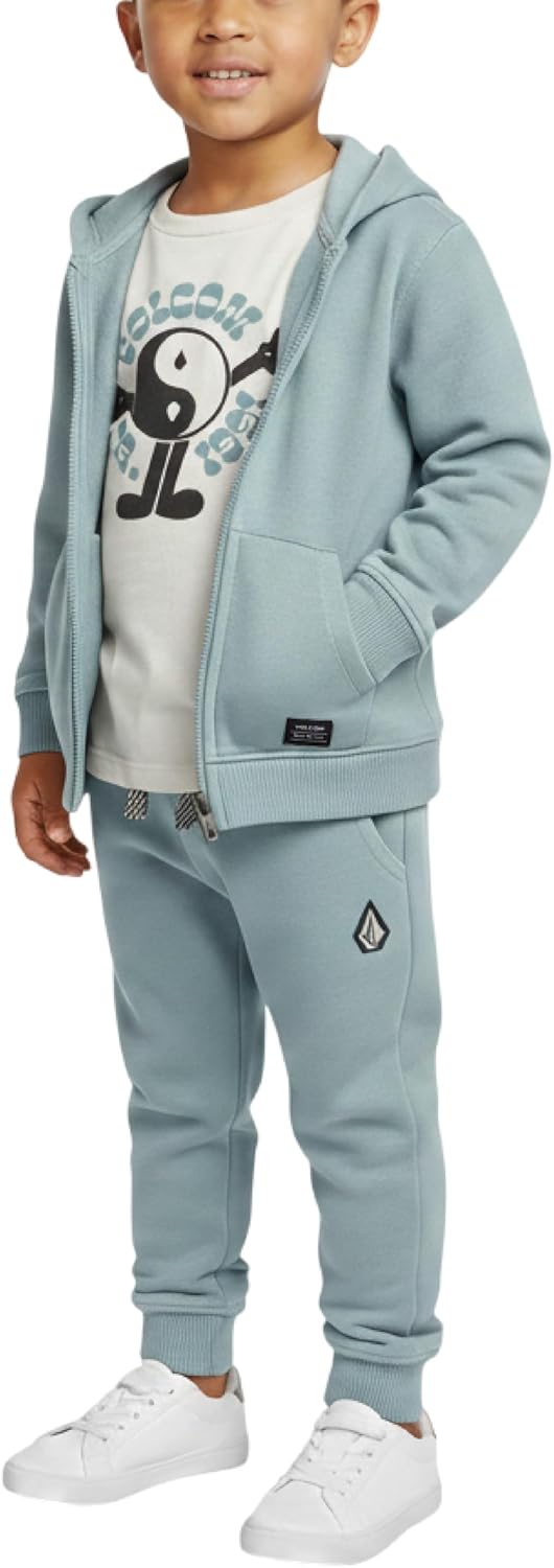 Boys Pants Set - 3 Piece Zip Up Hoodie Short Sleeve Graphic Tees and Baby Jogger Sweatpants for Infant and Toddlers