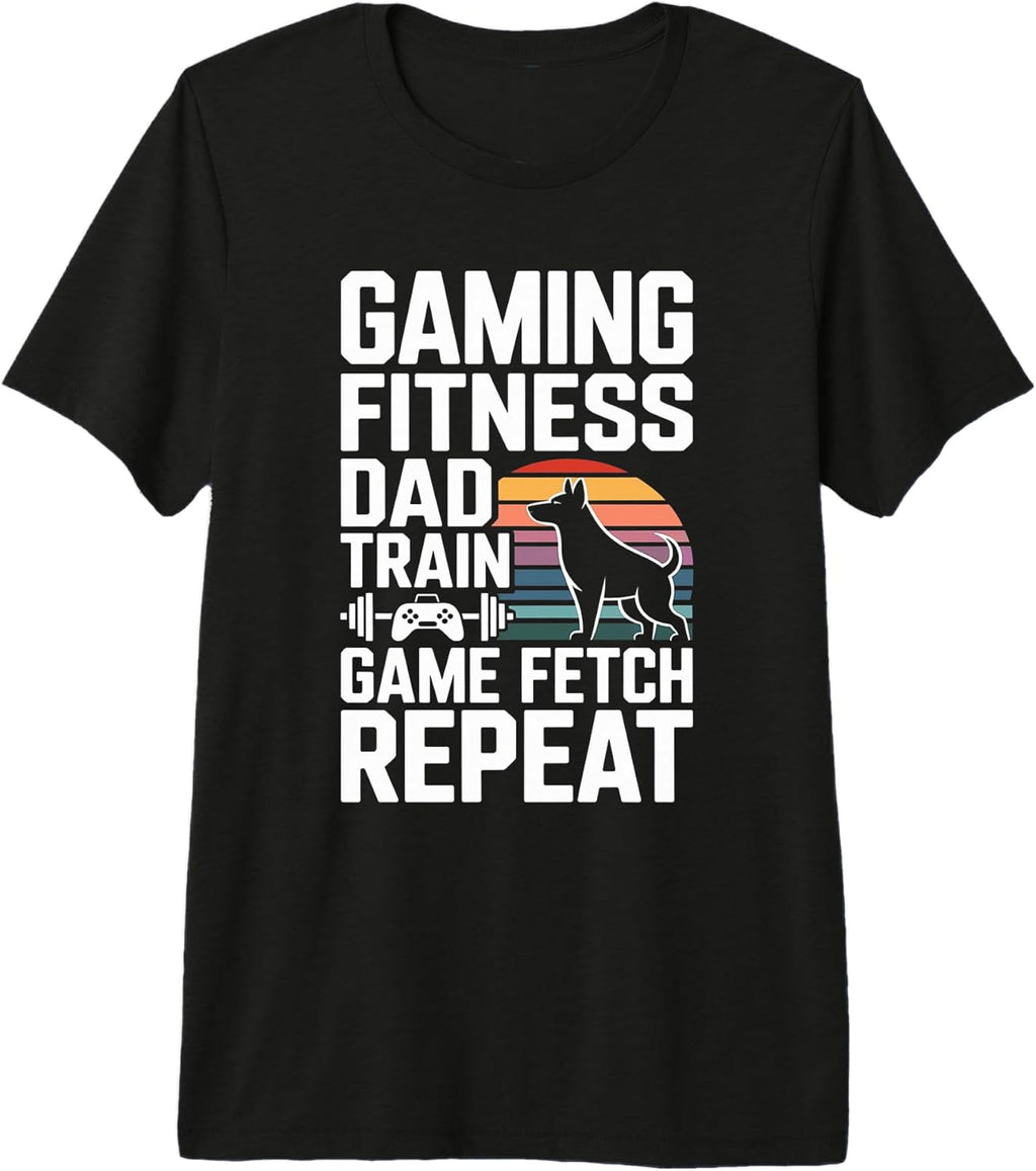 Gaming Fitness Dad Dog Workout Gamer