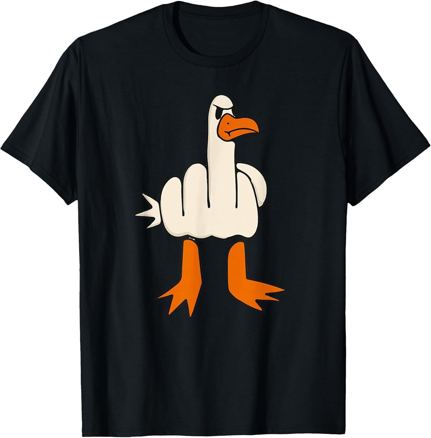 Middle Finger Seagull, Adult Humor, Funny Gesture Flip Off T-Shirt