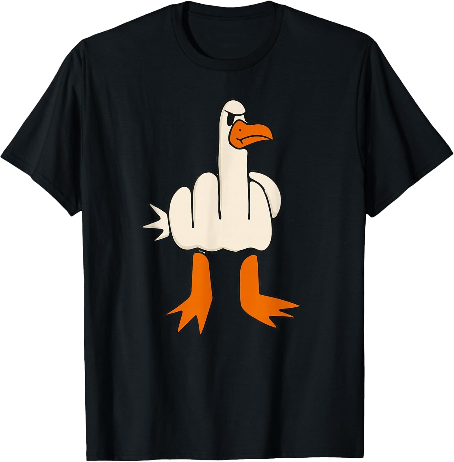Middle Finger Seagull, Adult Humor, Funny Gesture Flip Off T-Shirt