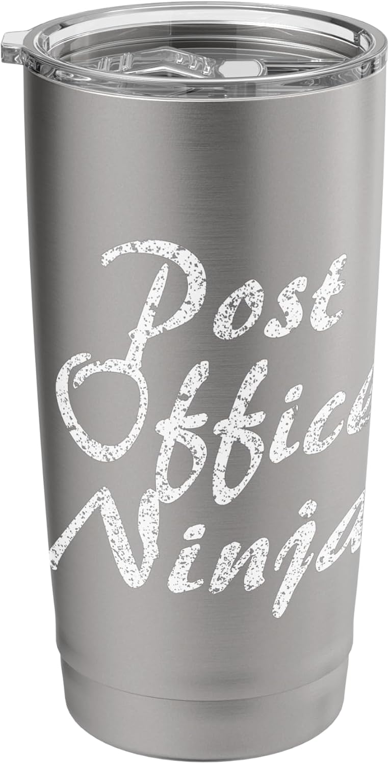 Post Office Tshirt Job Occupation Funny Work Title Stainless Steel Insulated Tumbler