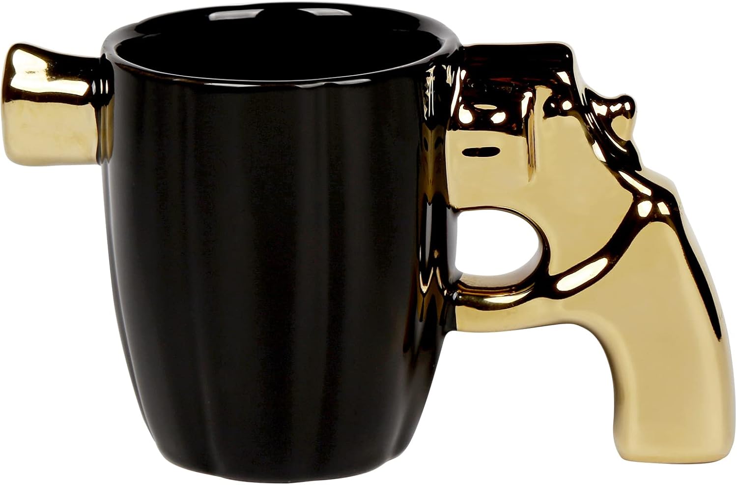 Fashion Ceramic Coffee Tea Cup, Special Cool Coffee Mug 3D Cool Pistol Design Durable Tea Cup Attractive Mugs Personalized Porcelain Gifts for Men Women - 12OZ (Pistol)