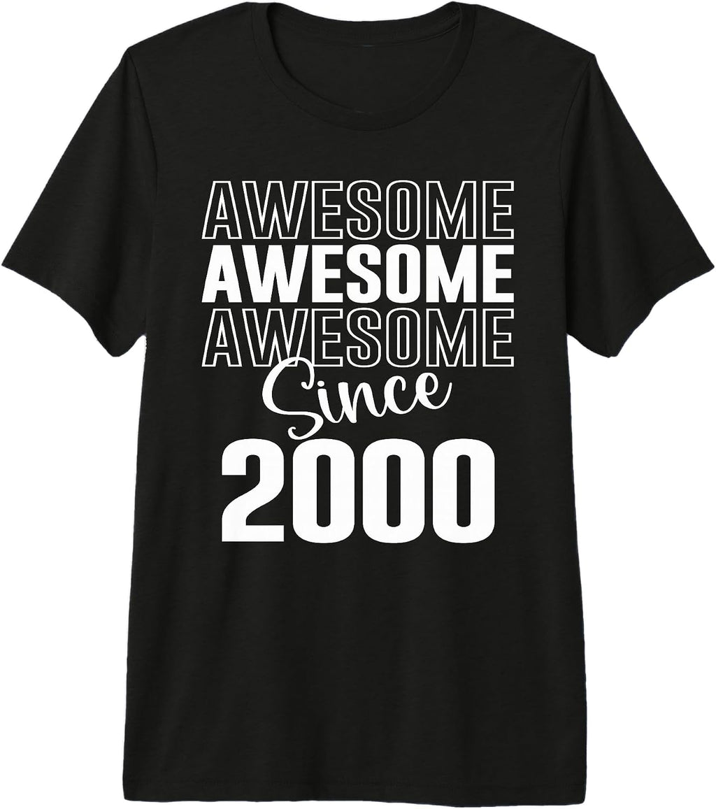 Awesome Hollow Text Birthday Gift Apparel