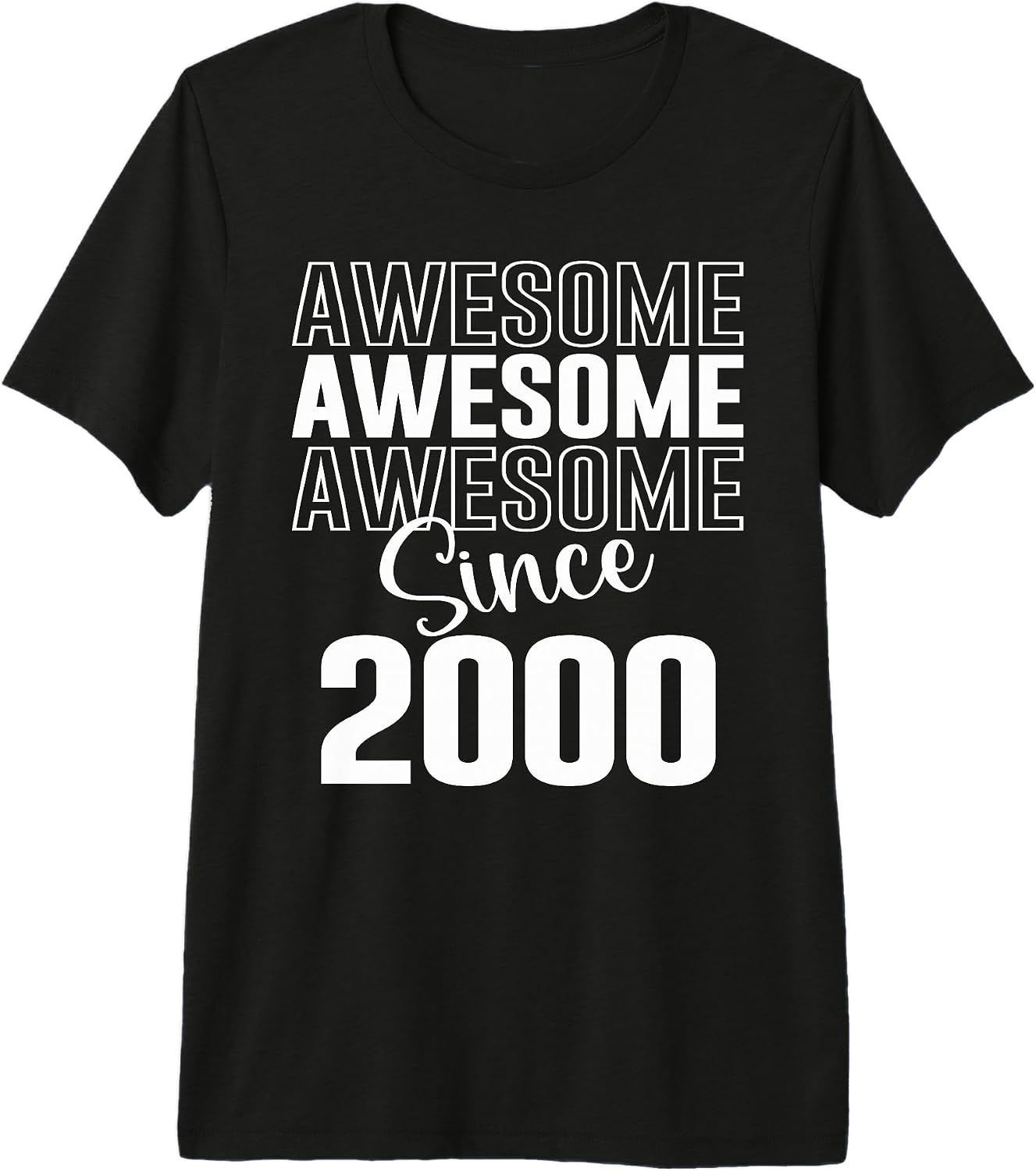 Awesome Hollow Text Birthday Gift Apparel