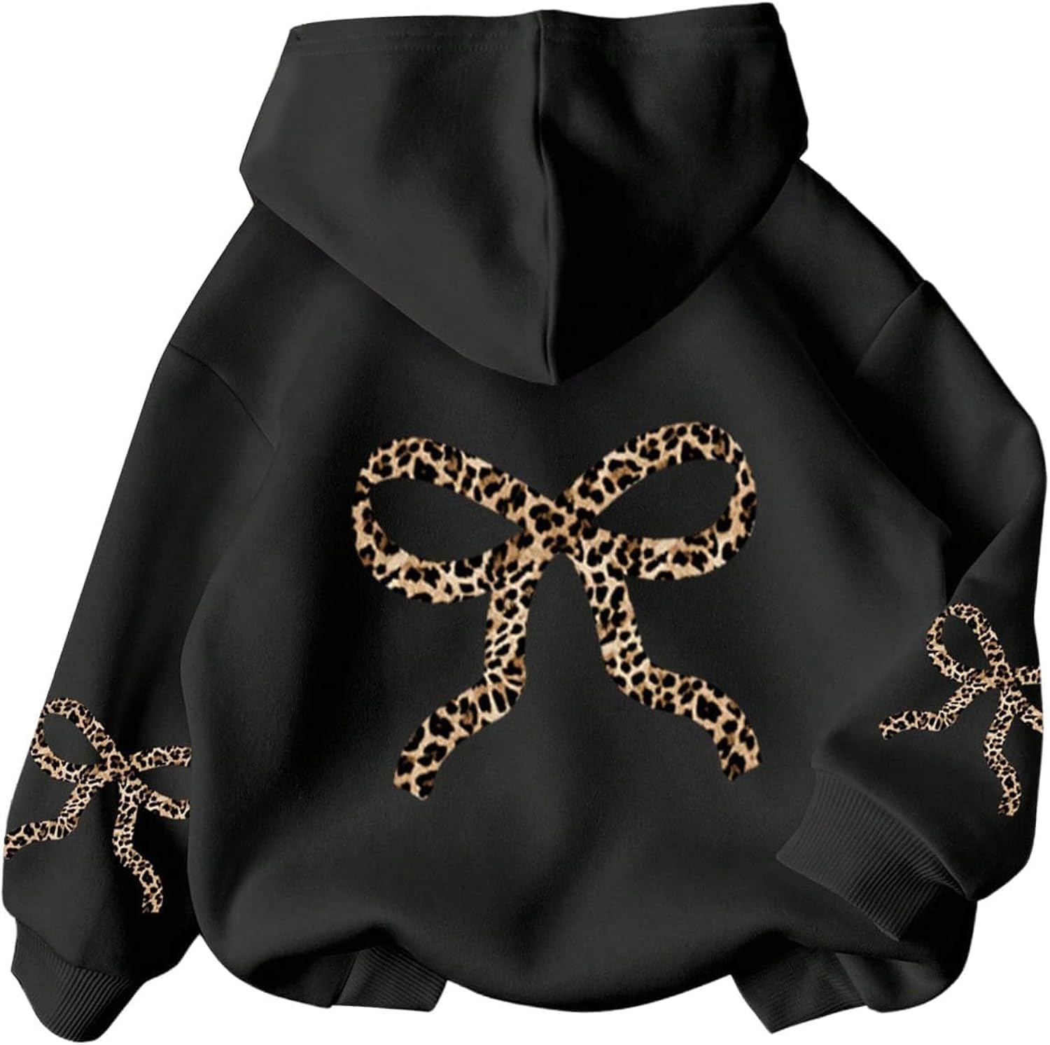 Girls Graphic Hoodie Thermal Long Sleeve Hooded Sweatshirt Drop Shoulder Pullover Top Ages 8-12