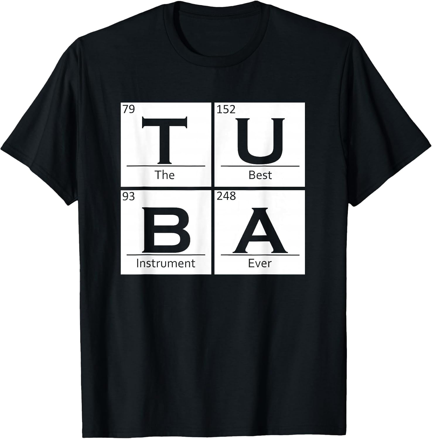 Tuba Chemistry Elements Tubist Jazz Music Tuba Player T-Shirt
