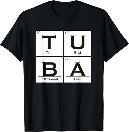 Tuba Chemistry Elements Tubist Jazz Music Tuba Player T-Shirt
