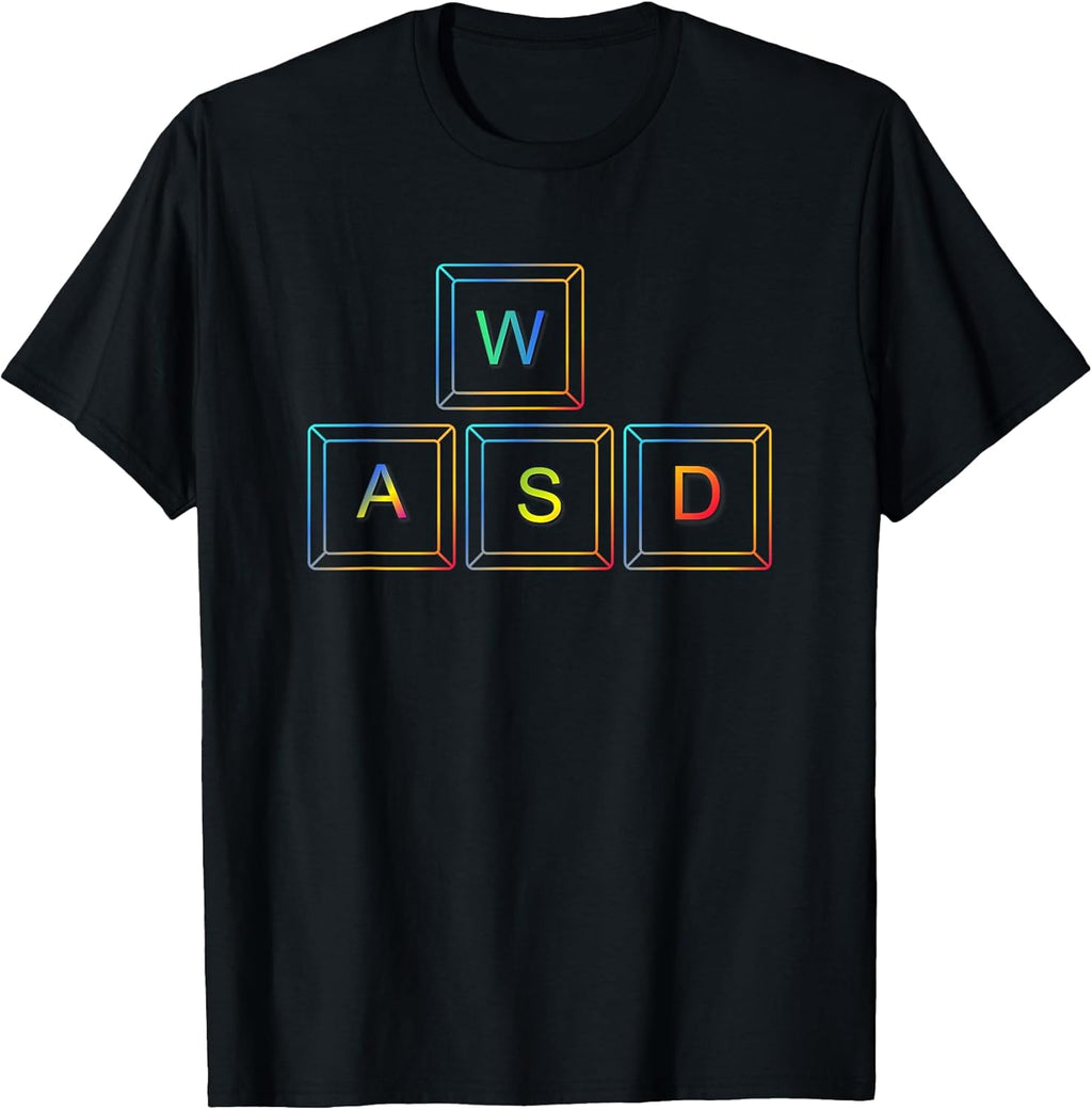 WASD RGB PC Gaming Gift Shirt for Computer Gamers T-Shirt