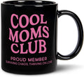 Shqiueos Cool Moms Club Mug 11oz, Funny Mom Birthday Gifts for Women, New Mom Gift First Time, Mother’s Day Valentines Gifts for Mama Wife Sister Daughter Best Friend, Pregnancy Coffee Cup