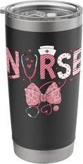 Pink Coquette Nurse Stethoscope Bow Nurse Shirts