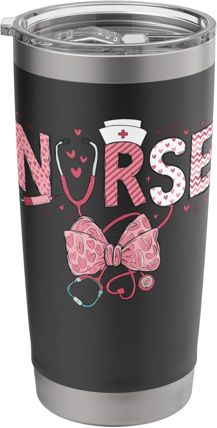 Pink Coquette Nurse Stethoscope Bow Nurse Shirts