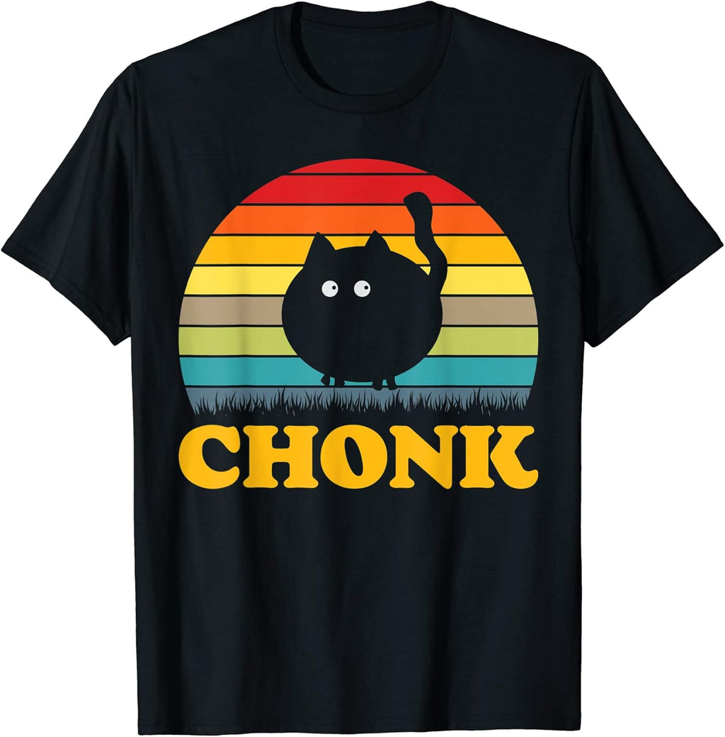 Funny Cat Shirt Chonk Vintage