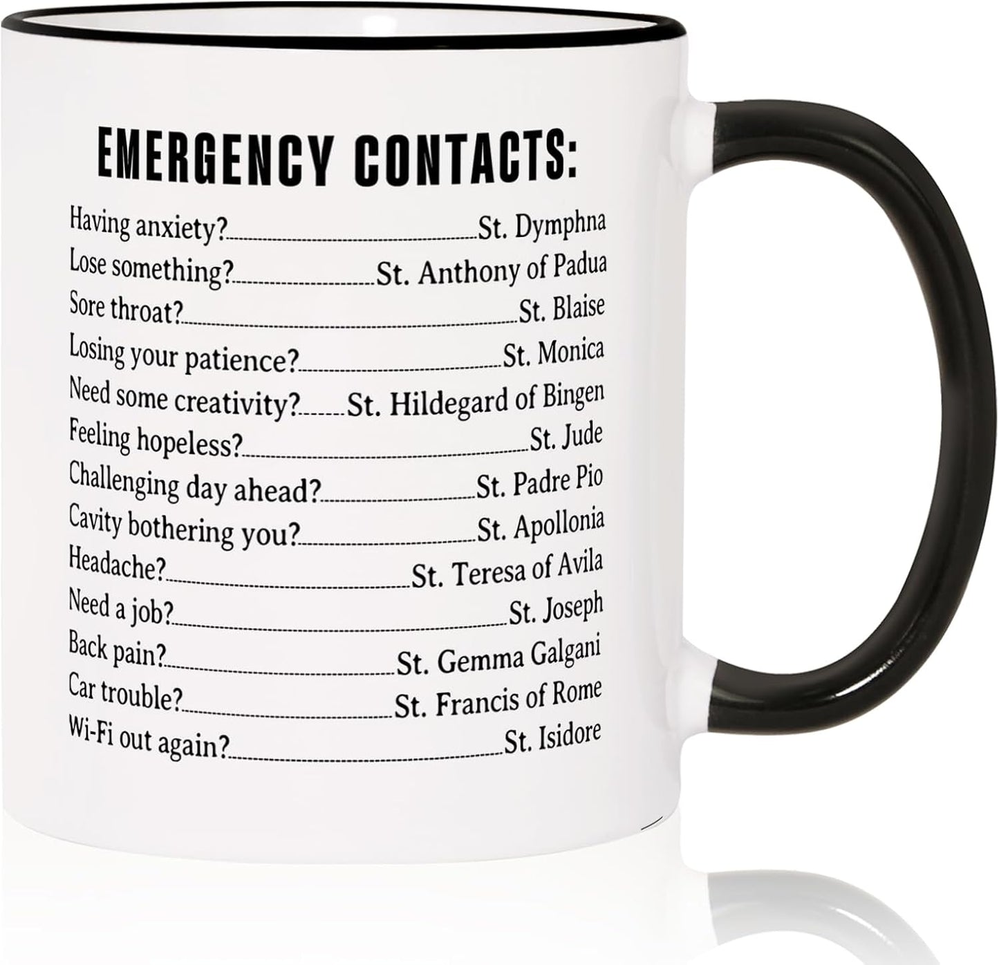 Shqiueos Funny Catholic Gifts for Women Men, Humor Christian Mug 11oz, Christmas & Birthday Gifts, Inspirational Religious Gift for Friends Coworkers Mom Dad, Pastor Appreciation Cup