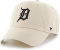 47 Brand MLB Natural Primary Logo Clean Up Adjustable Baseball Cap Hat, Adult One Size Fits All
