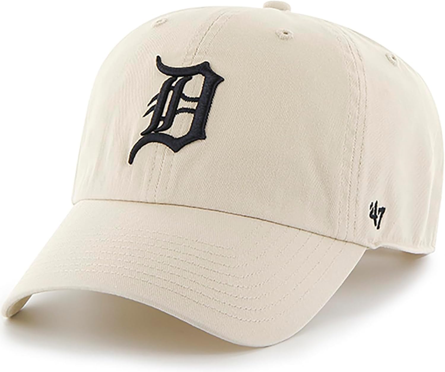 47 Brand MLB Natural Primary Logo Clean Up Adjustable Baseball Cap Hat, Adult One Size Fits All