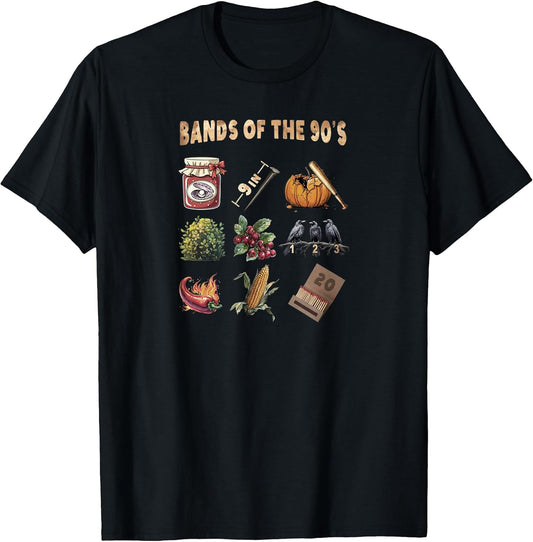 Vintage Style Design Popular Music Bands of The 90's Band T-Shirt