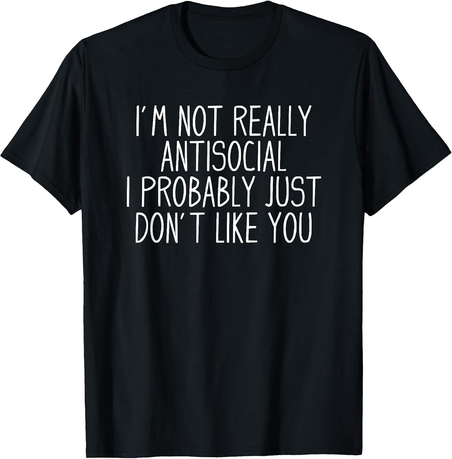 Funny Introvert Unisex-Adults Black Modern Classic T-Shirt
