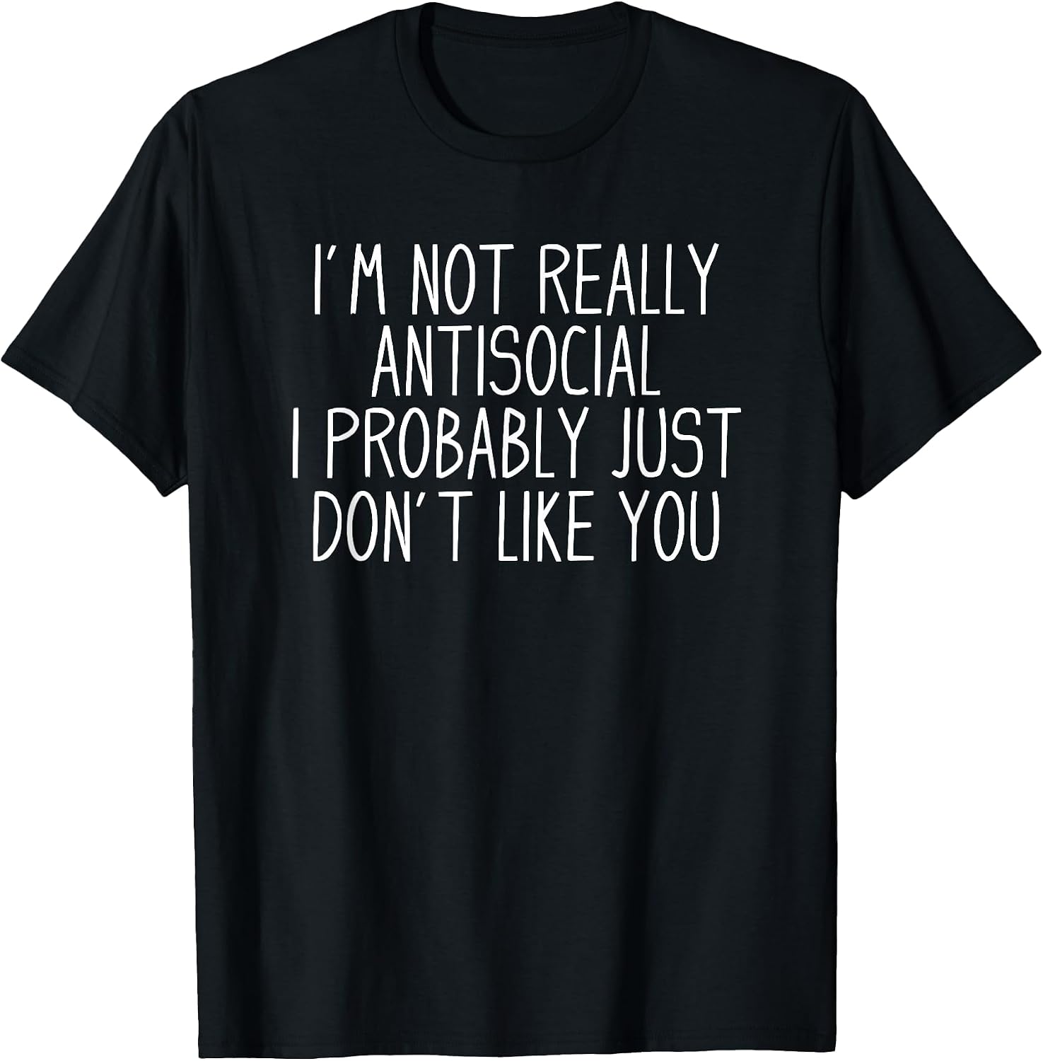 Funny Introvert Unisex-Adults Black Modern Classic T-Shirt
