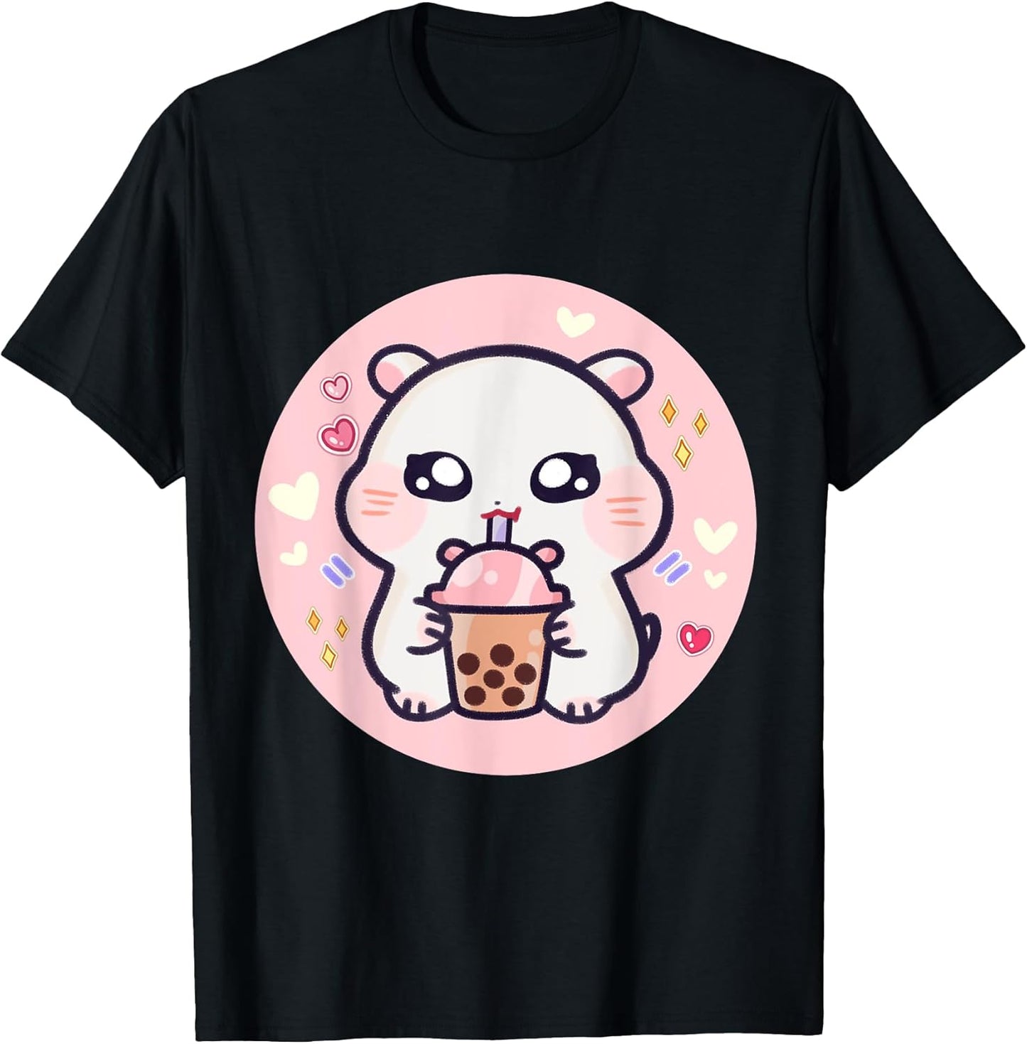 Kawaii Bubble Tea Pink Baby Hamster Boba Tea