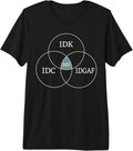 Venn Diagram IDGAF Funny Meme Science IDC IDK tees