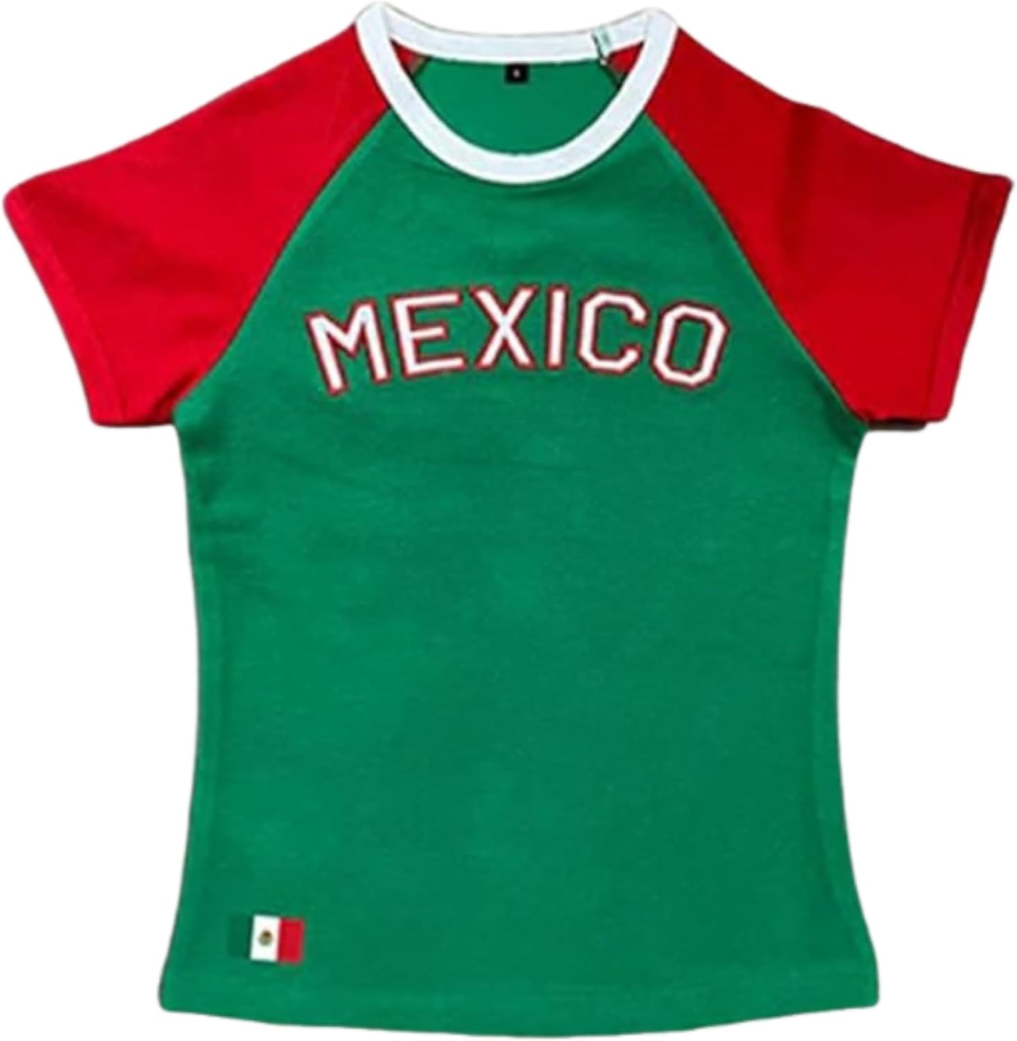 Vintage Graphic Baby Tees for Women Brazil Shirt Y2k Tops Mexico Crop Top Jersey 2000s Summer Going Out Tops