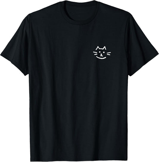 Cute Cat Face - Minimalist Subtle Graphic Kitten Lover T-Shirt