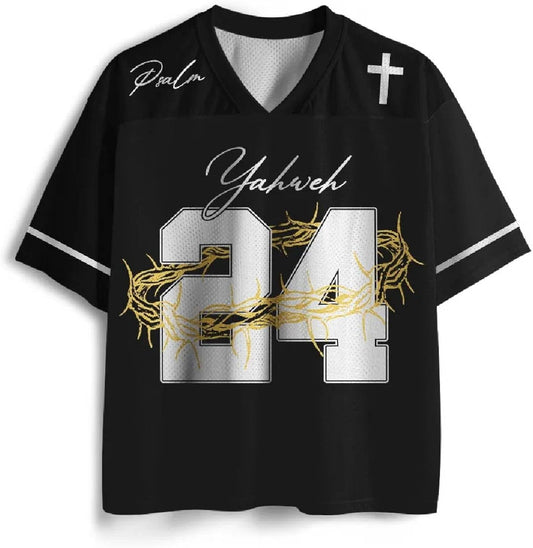 Christian Graphic Tees Oversized T-Shirt Novelty Women Men All-Over Print Mesh Jersey King of Glory