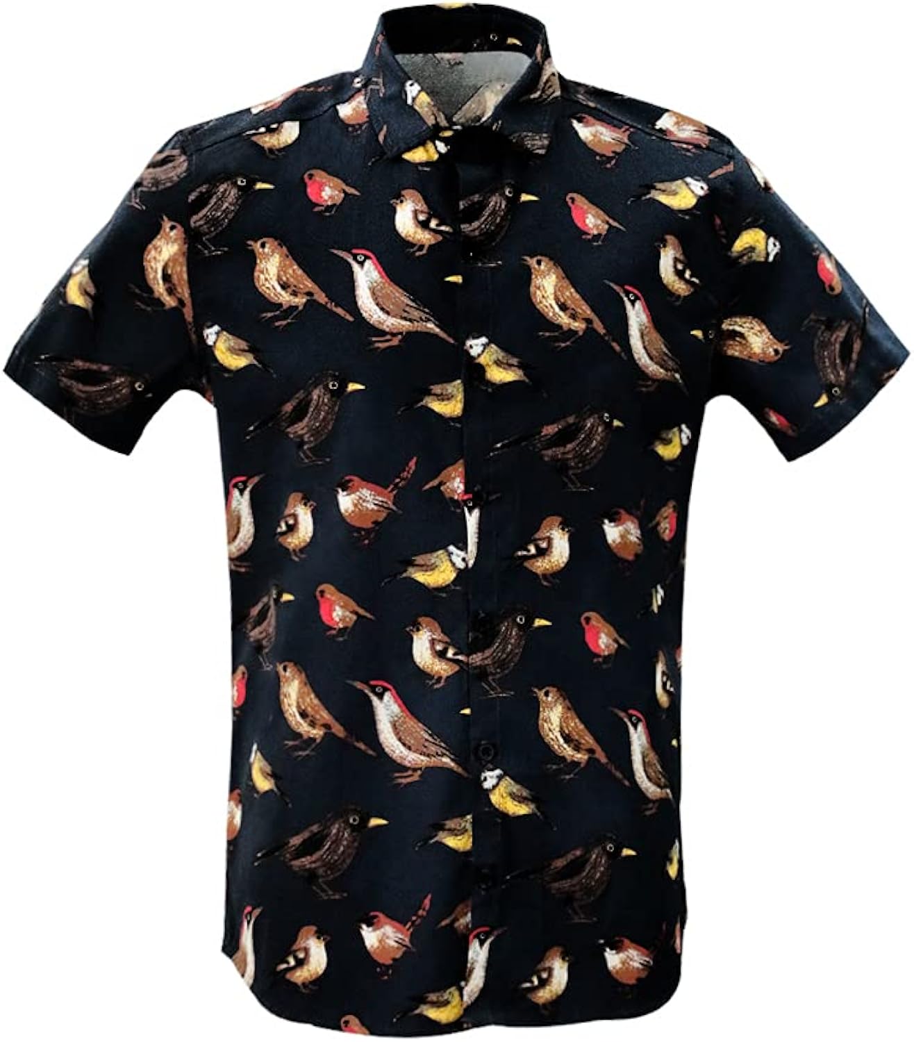 Men's Hawaiian Tropical Shirts, Printing Short Sleeve Casual Button Down Shirt