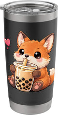 Cute Fox Boba Tea Shirt Kawaii Animal Lover