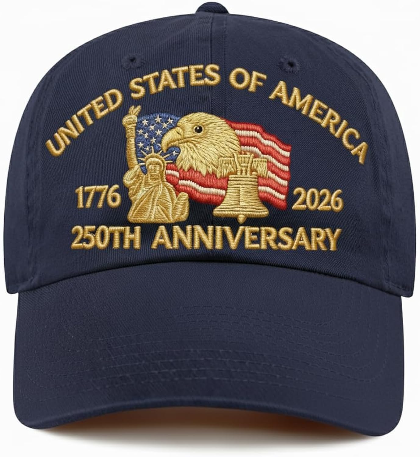 4th of July Hat - Patriotic USA 250th Anniversary Trucker Hat, 1776–2026 250 Year of America Embroidered Cap Men Women