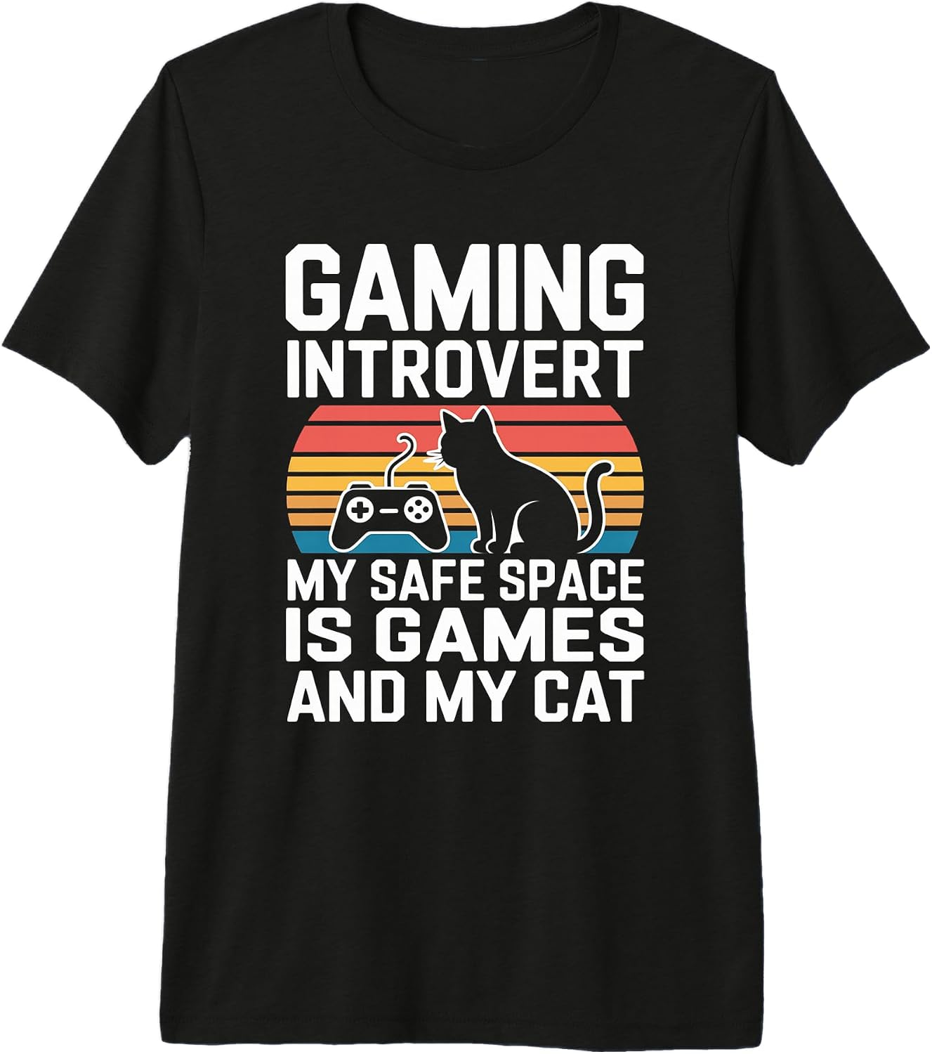 Retro Gamer Cat Lover Introvert Gaming